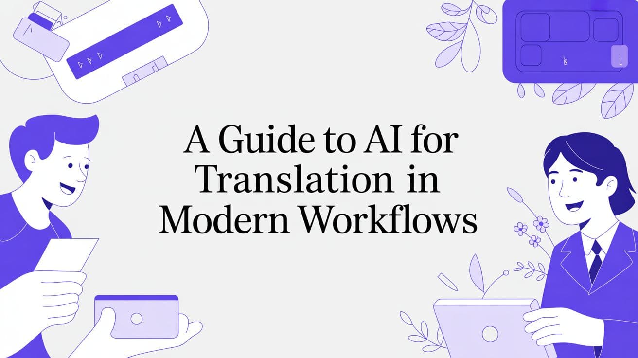 A Guide to AI for Translation in Modern Workflows