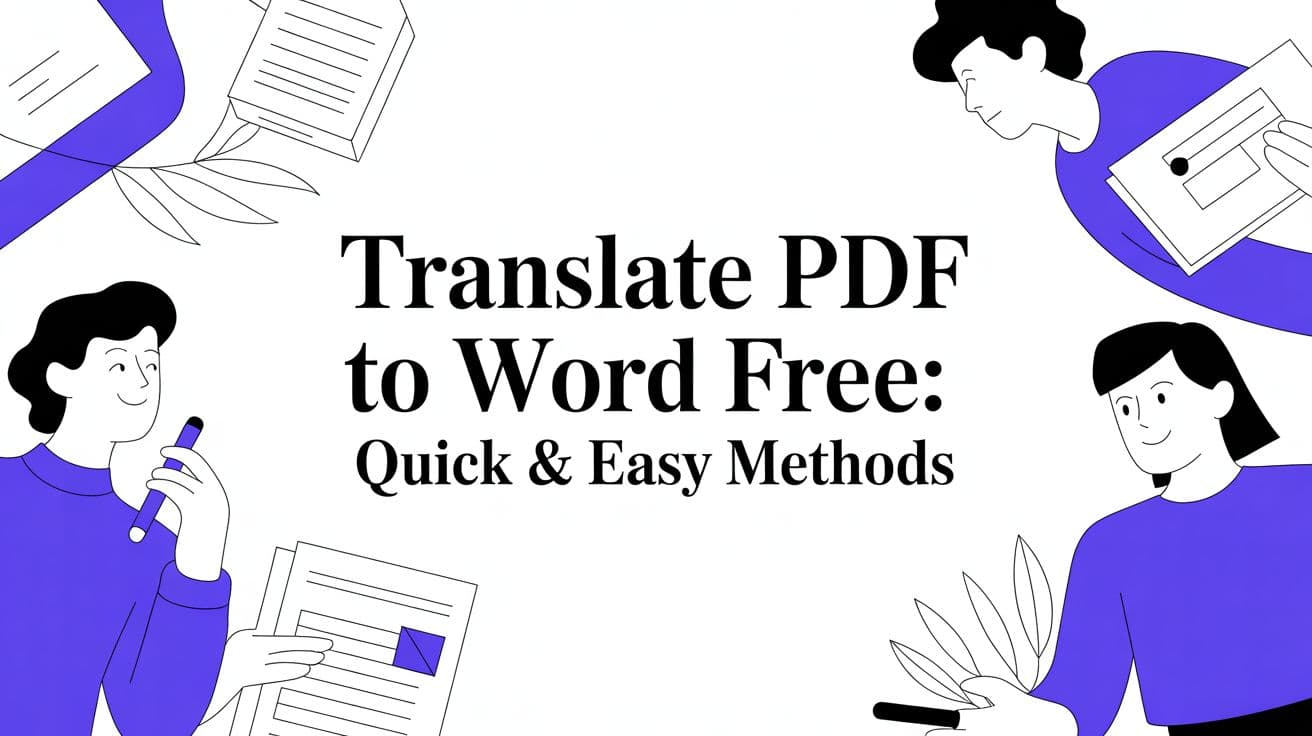 Translate PDF to Word Free: Quick & Easy Methods