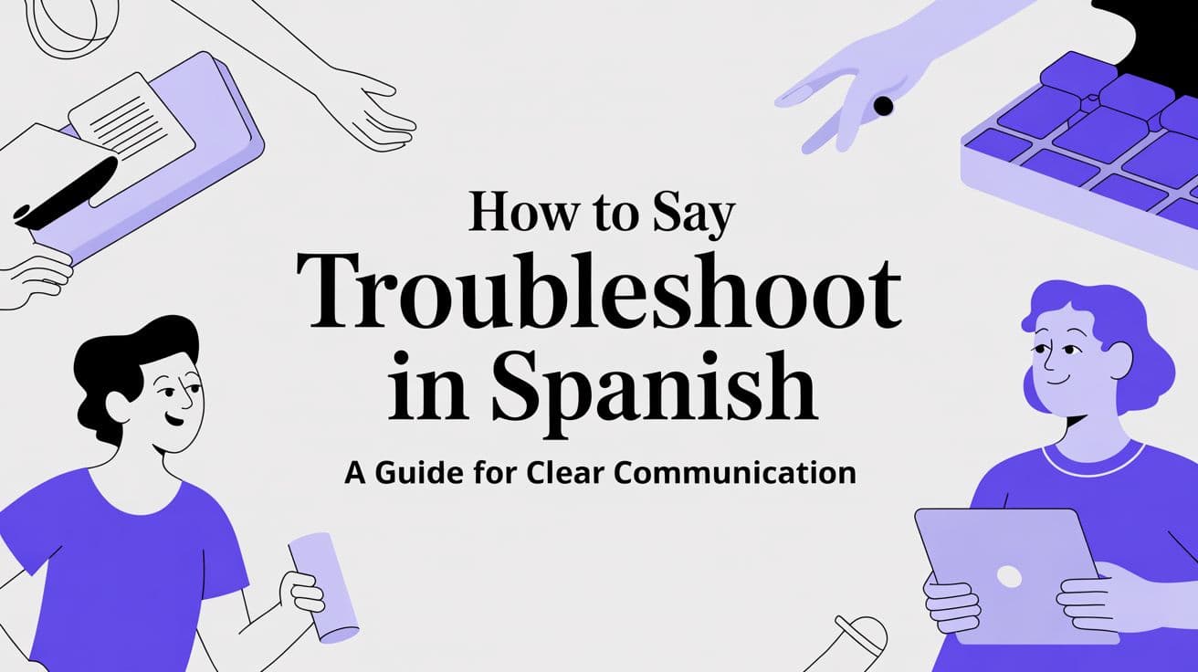 كيف تقول استكشاف الأخطاء وإصلاحها بالإسبانية دليل للتواصل الواضح
