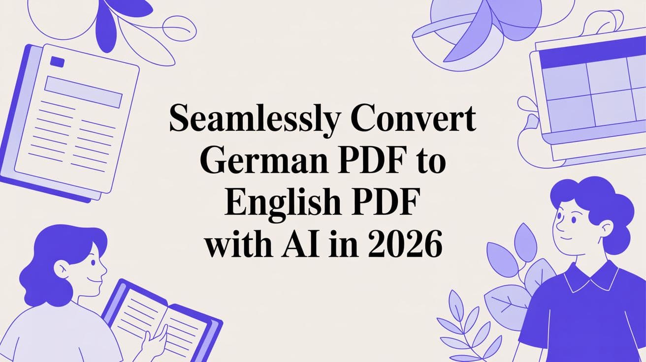 Seamlessly Convert German PDF to English PDF with AI in 2026