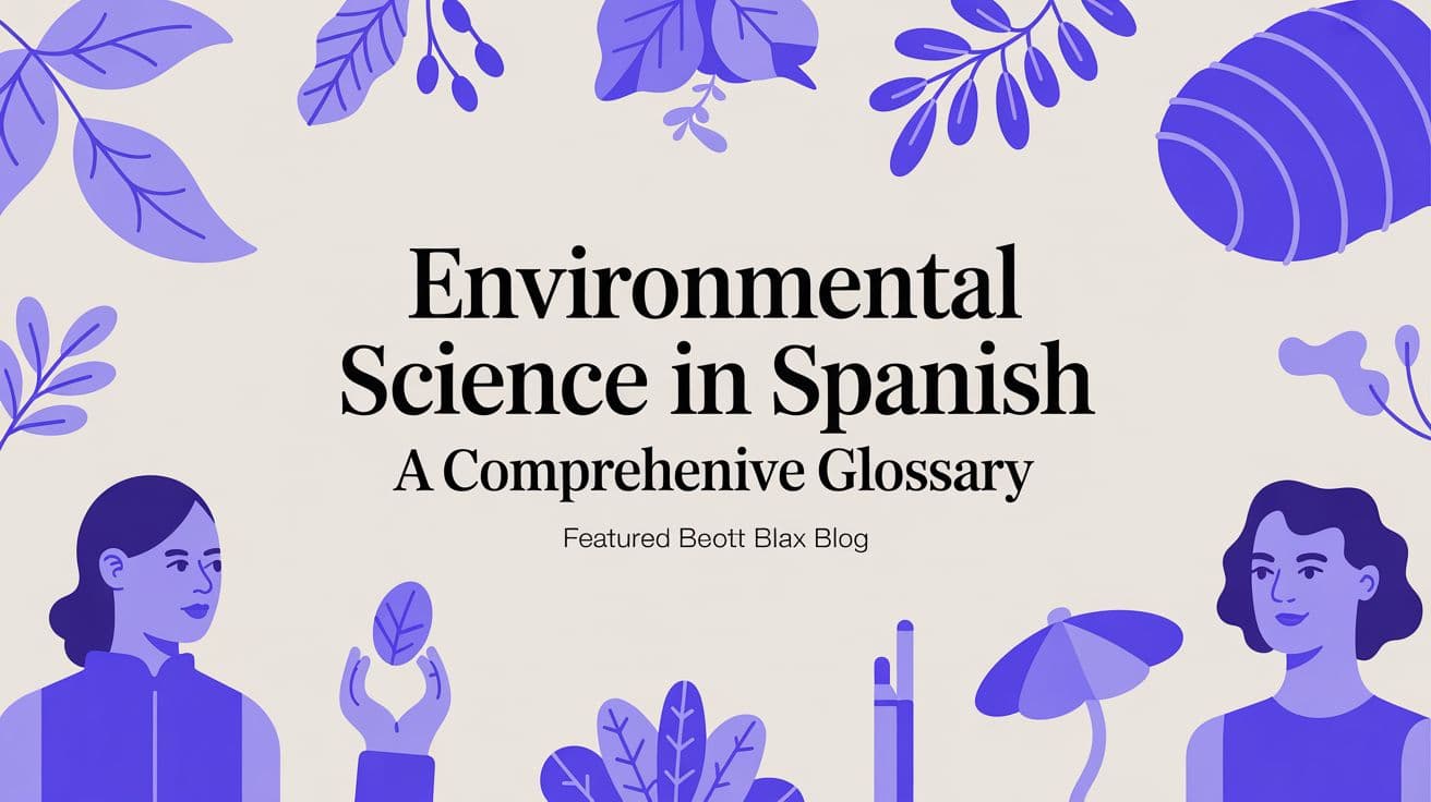Ciência Ambiental em Espanhol Um Glossário Abrangente
