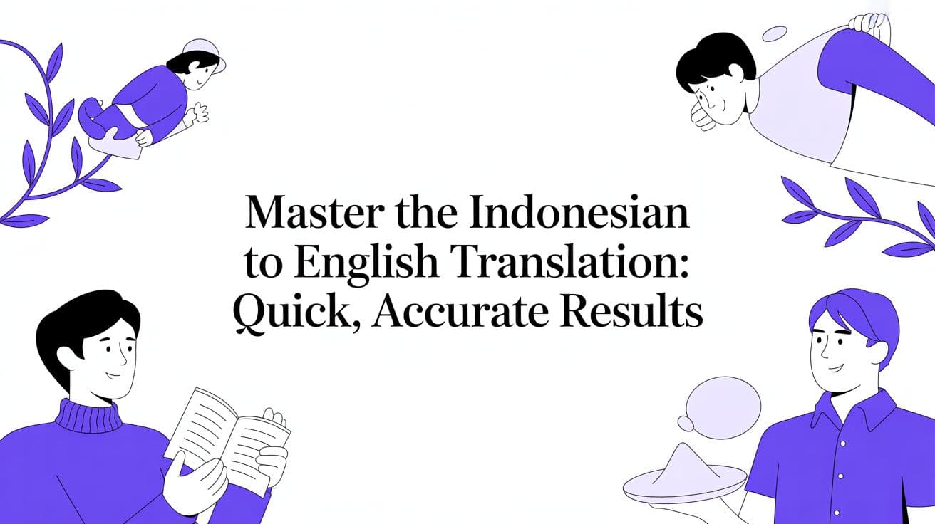 Dominar a tradução de indonésio para inglês: Resultados rápidos e precisos