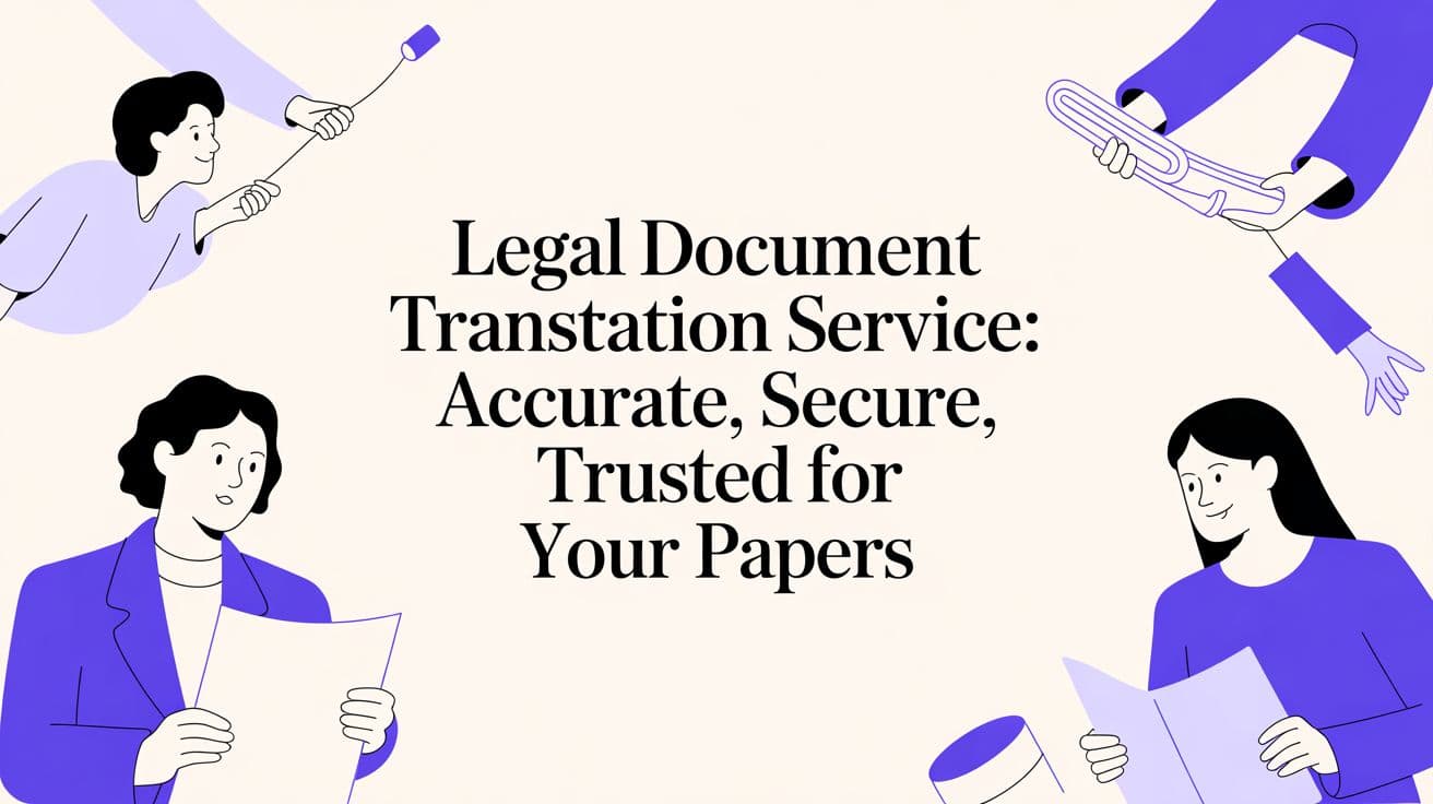Legal document translation service: Accurate, Secure, Trusted for Your Papers