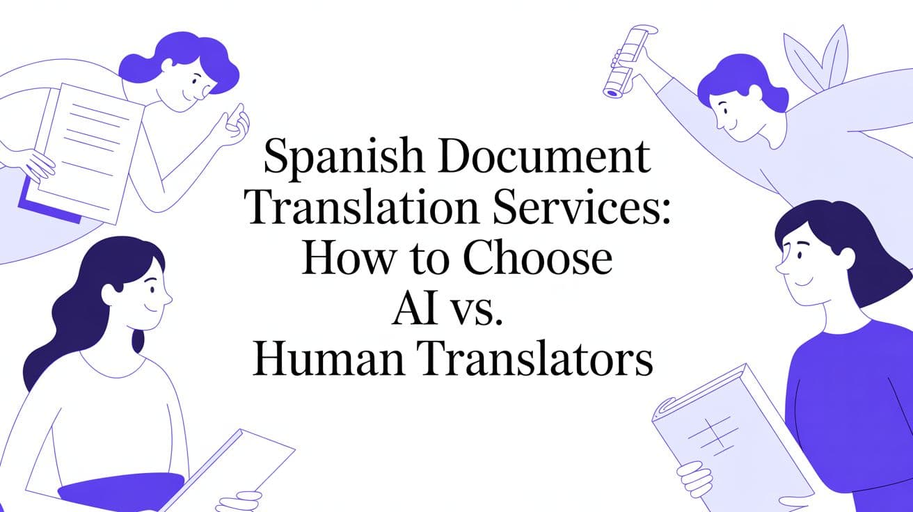 Spanish document translation services: How to choose AI vs. human translators