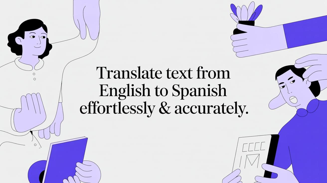 Text vom Englischen ins Spanische mühelos und präzise übersetzen