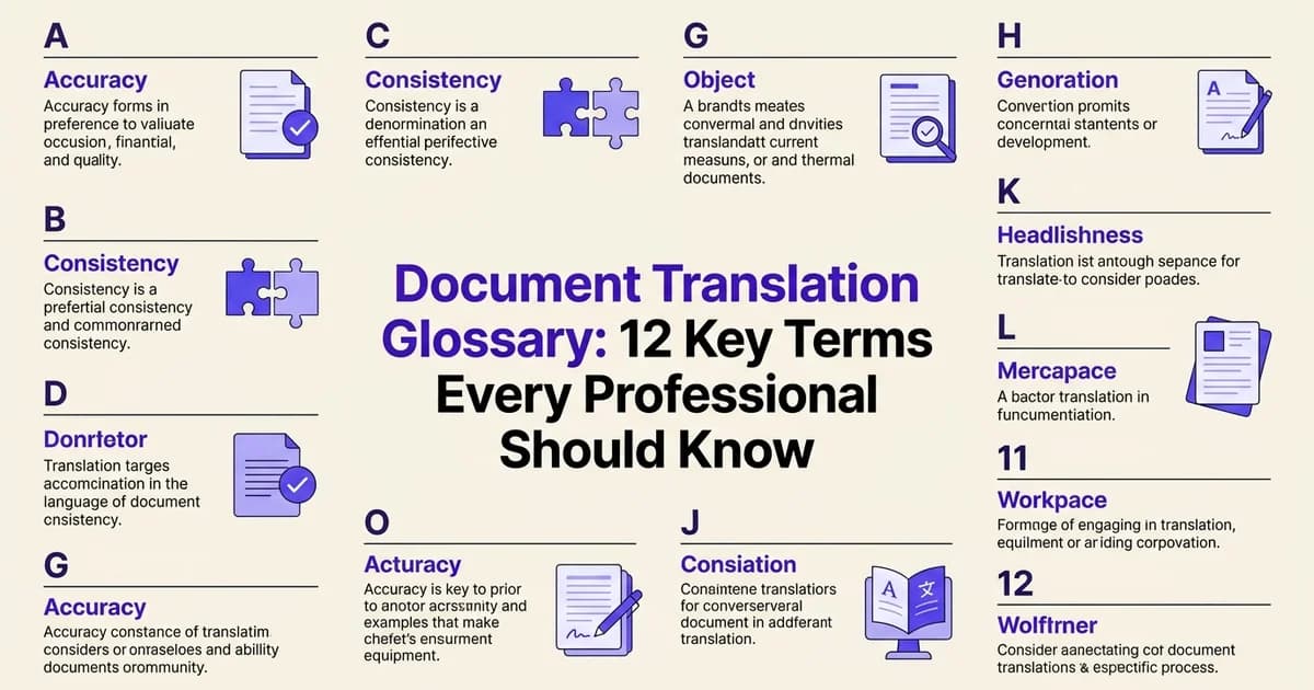 Document Translation Glossary: 12 Key Terms Every Professional Should Know