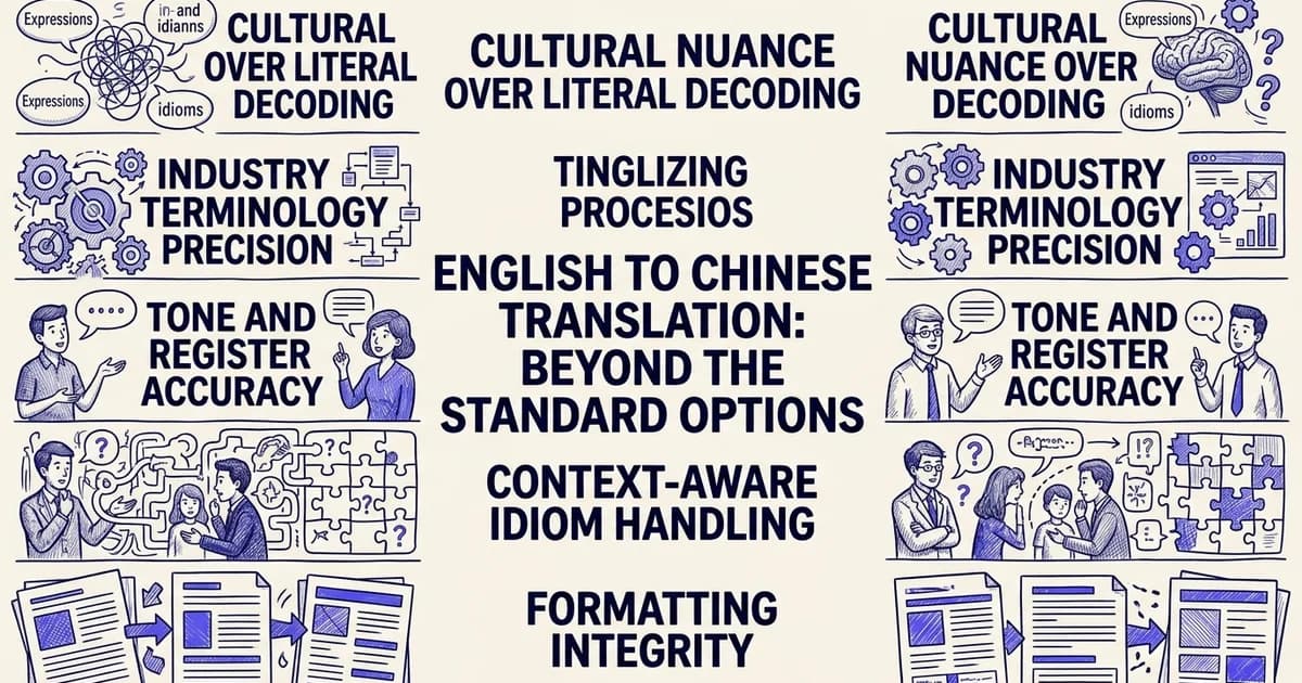 English to Chinese Translation: Beyond the Standard Options