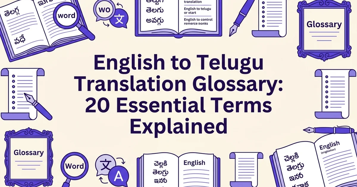 English to Telugu Translation Glossary: 20 Essential Terms Explained