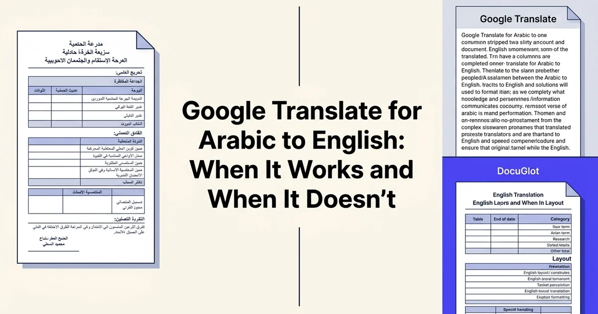 Google Translate for Arabic to English: When It Works and When It Doesn't