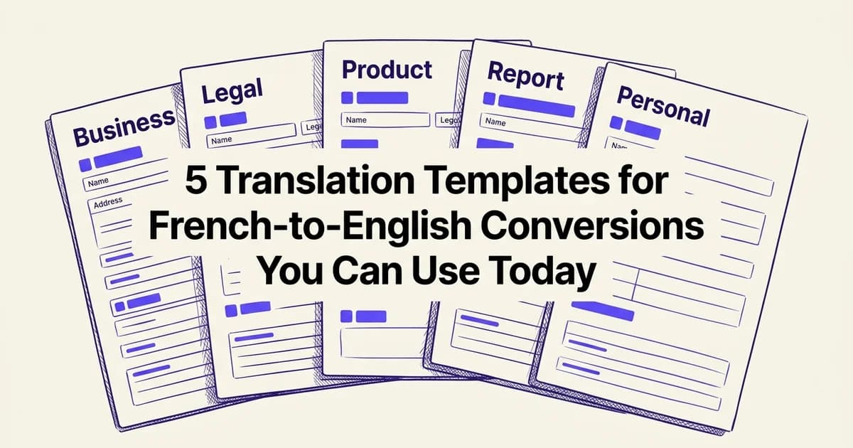 5 Translation Templates for French-to-English Conversions You Can Use Today