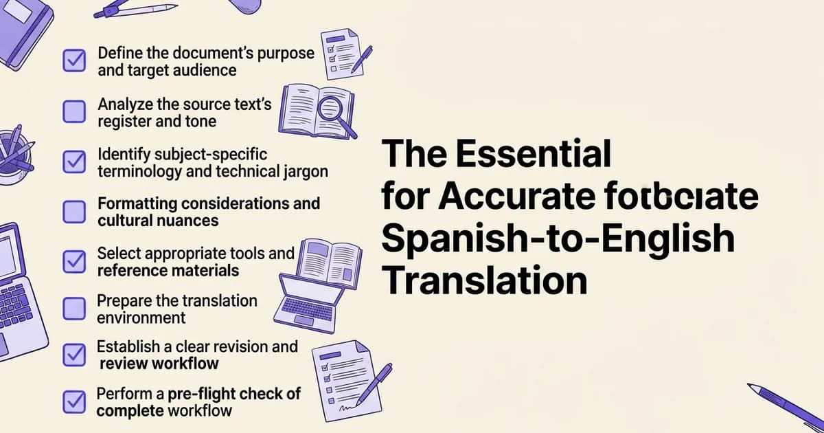 The Essential Checklist for Accurate Spanish-to-English Translation