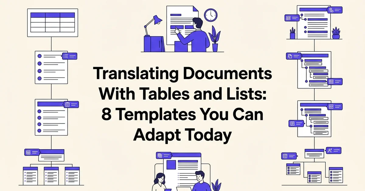 Translating Documents With Tables and Lists: 8 Templates You Can Adapt Today