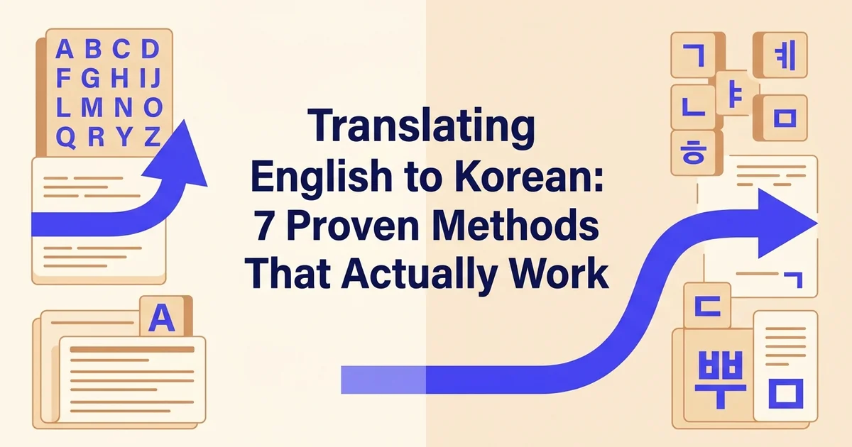 Translating English to Korean: 7 Proven Methods That Actually Work