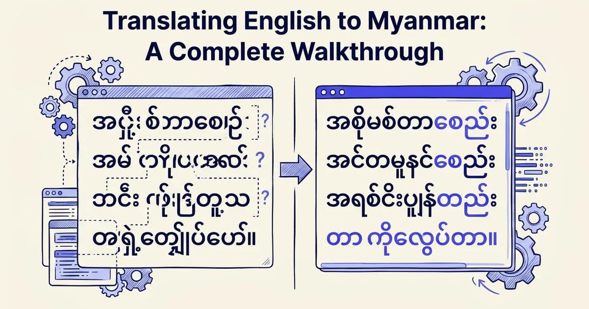 Translating English to Myanmar: A Complete Walkthrough