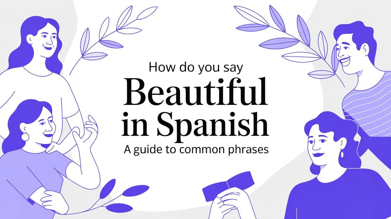 How Do You Say Beautiful in Spanish a Guide to... | DocuGlot